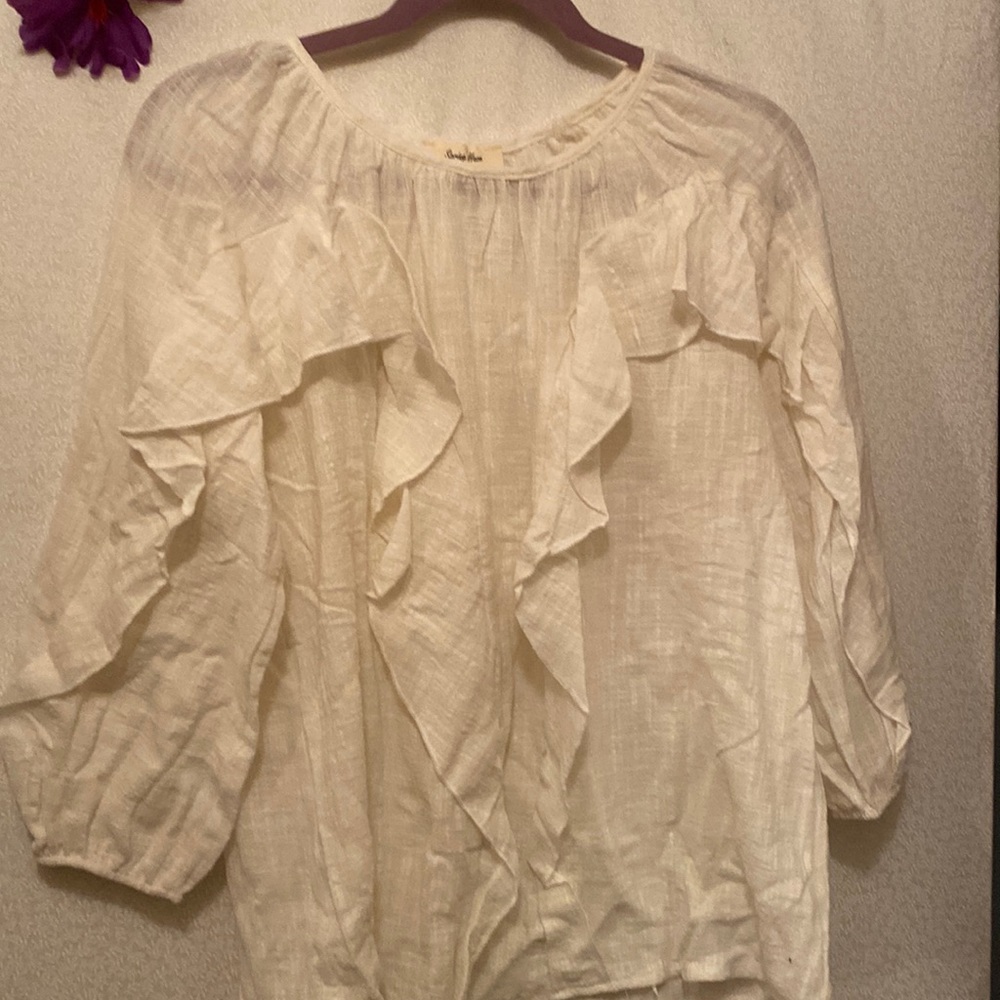 Gauzy beige top by spring haze